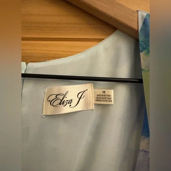 NWT Eliza J Size 10 Floral Long Sleeve Ruffled Hi Low Maxi Dress Party Wedding - Picture 10 of 13